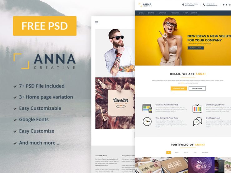 Multipurpose Business Website Template Free PSD Theme