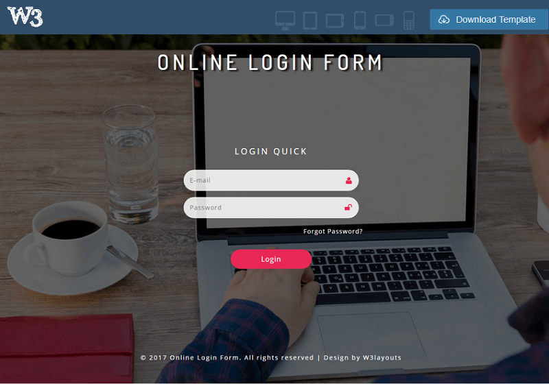 Online Login Form