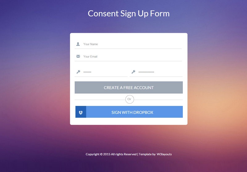 Consent Flat Signup Form