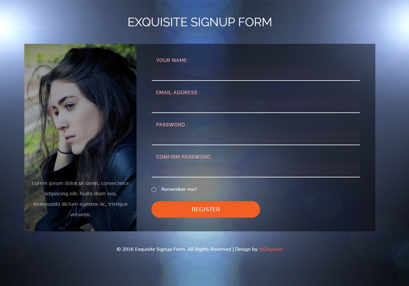 Exquisite Signup Form