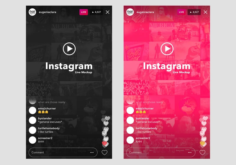 Instagram Live Interface