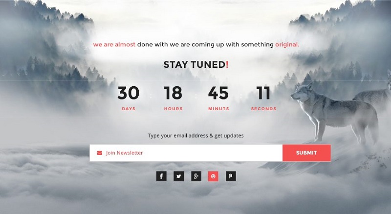 Coming Soon page Psd Templates