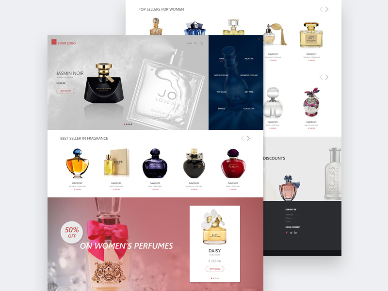 Perfume Online Store Template PSD