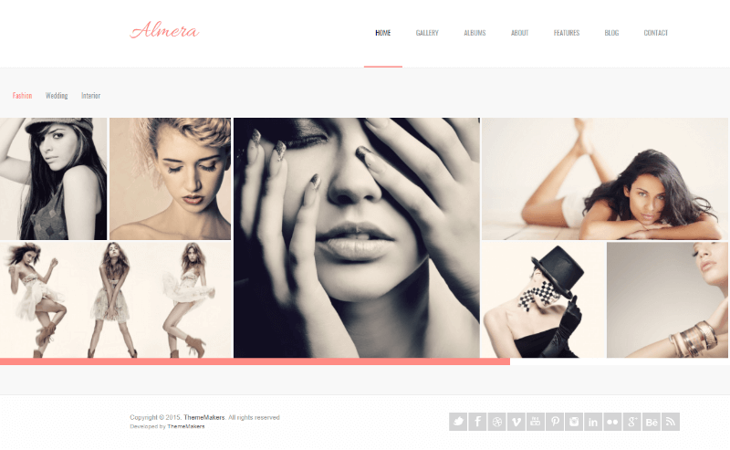 Almera  Model Agency & Photo Portfolio WordPress Theme