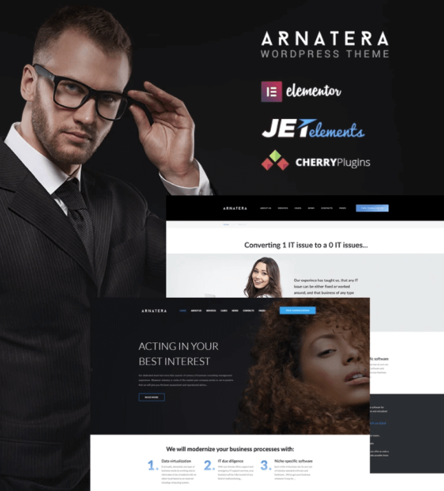 Arnatera - IT Consulting Responsive WordPress Theme