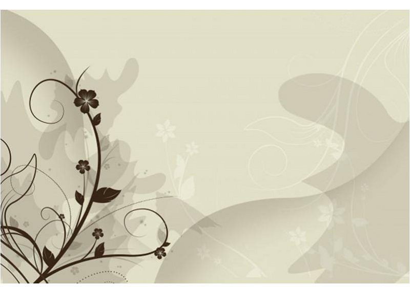 Brown Floral Background Powerpoint Template