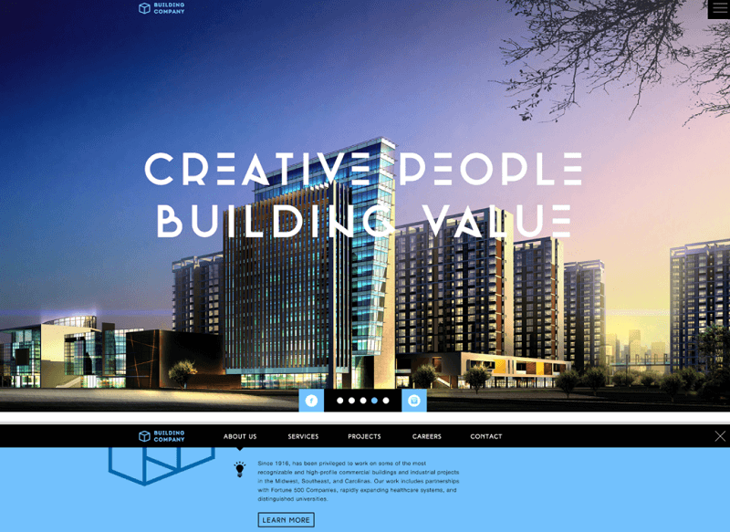 FREE Website PSD for Building Company