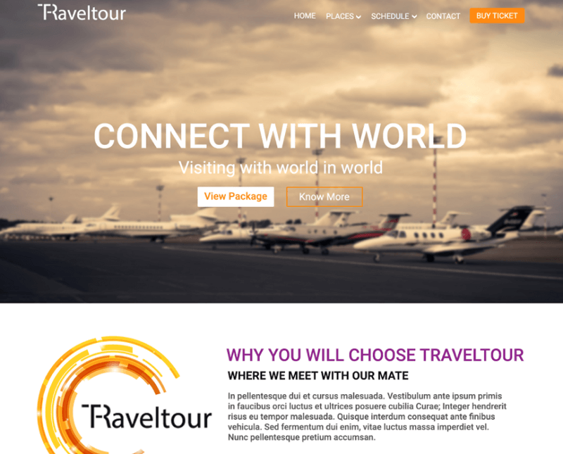 Free PSD template for Travel Site | Traveltour
