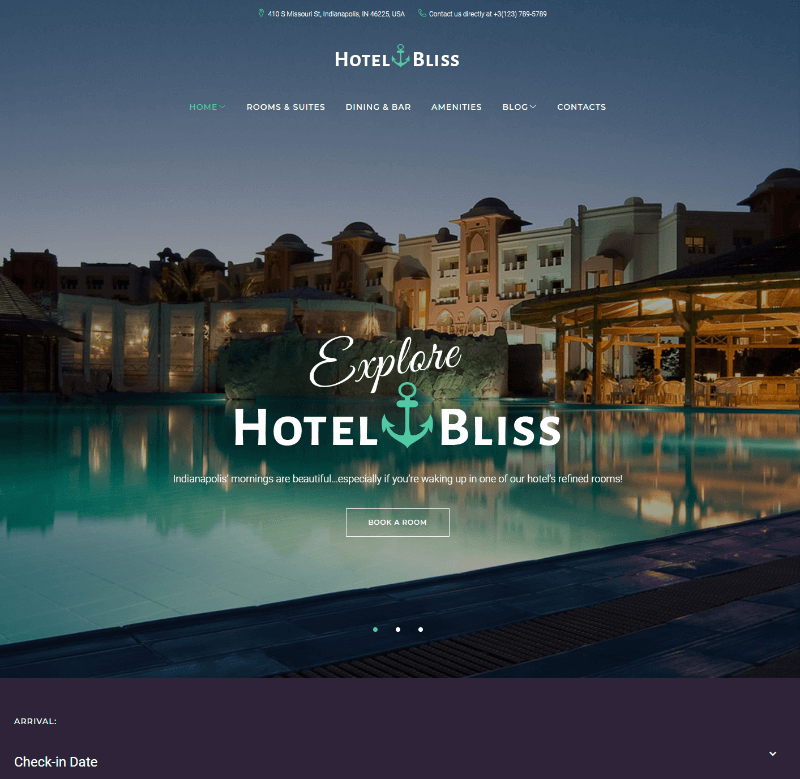 HotelBliss - Spa & Resort Hotel WordPress Theme