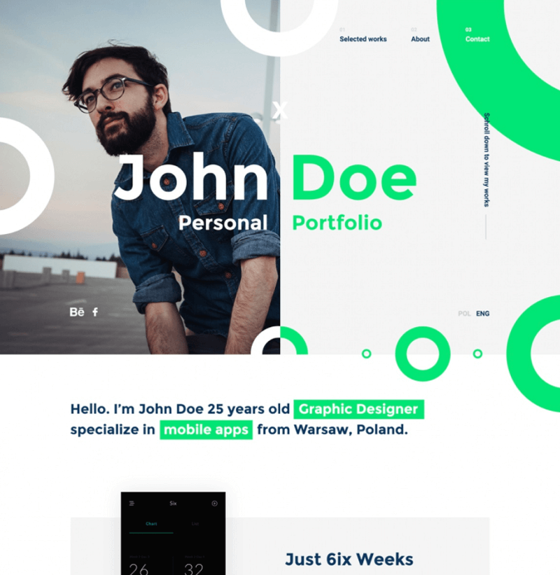 John Doe Portfolio PSD Template