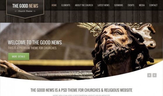 The Good News – Church PSD Theme