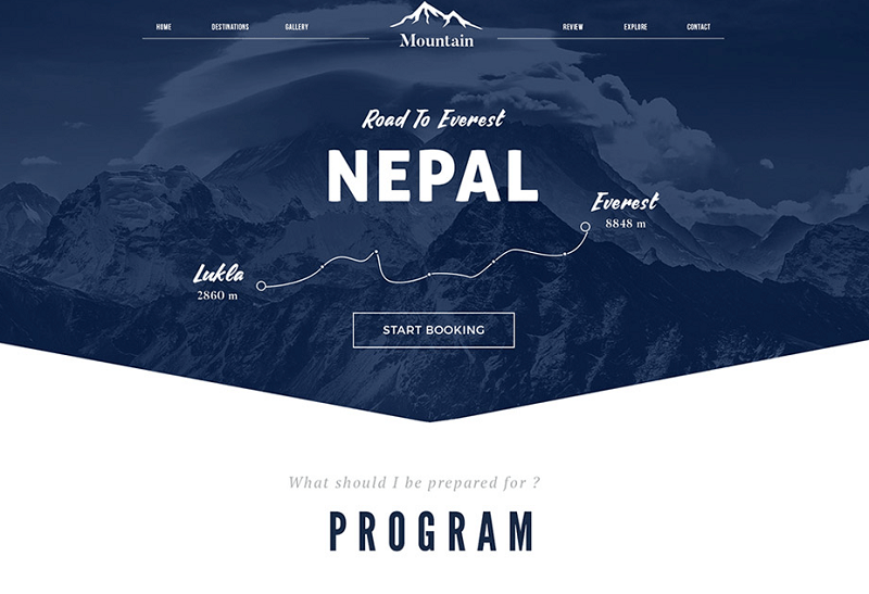 Tour and Travel Booking Website Template Free PSD