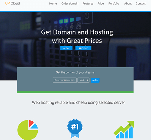 Upcloud Hosting - Free PSD download