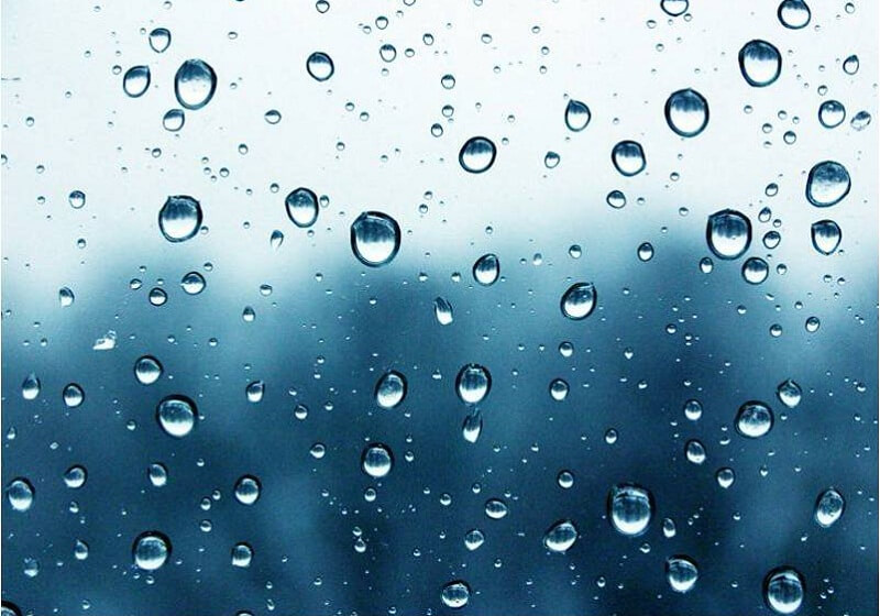 Water Drops Dark Atmosphere powerpoint template