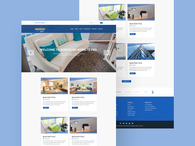 Real State Website Template Free PSD