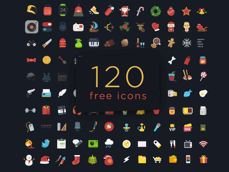120 Colorful Ficons Icons