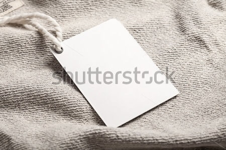 Cloth label tag blank white