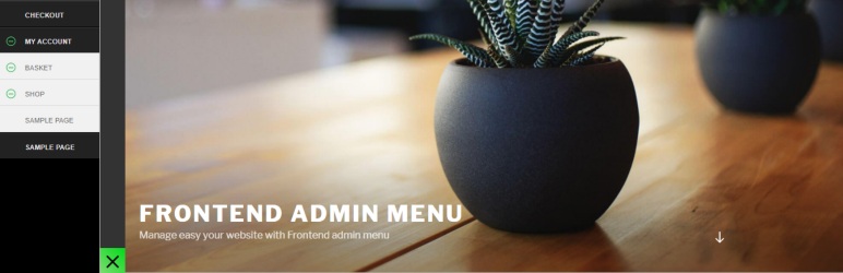 Frontend admin menu