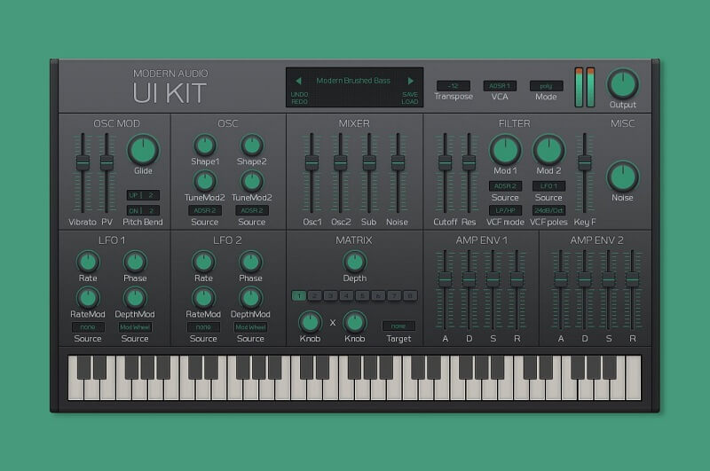 Modern Audio Synth Ui Kit