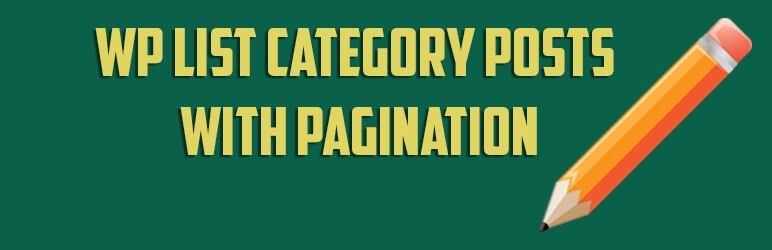 Wp List Category Posts With Pagination