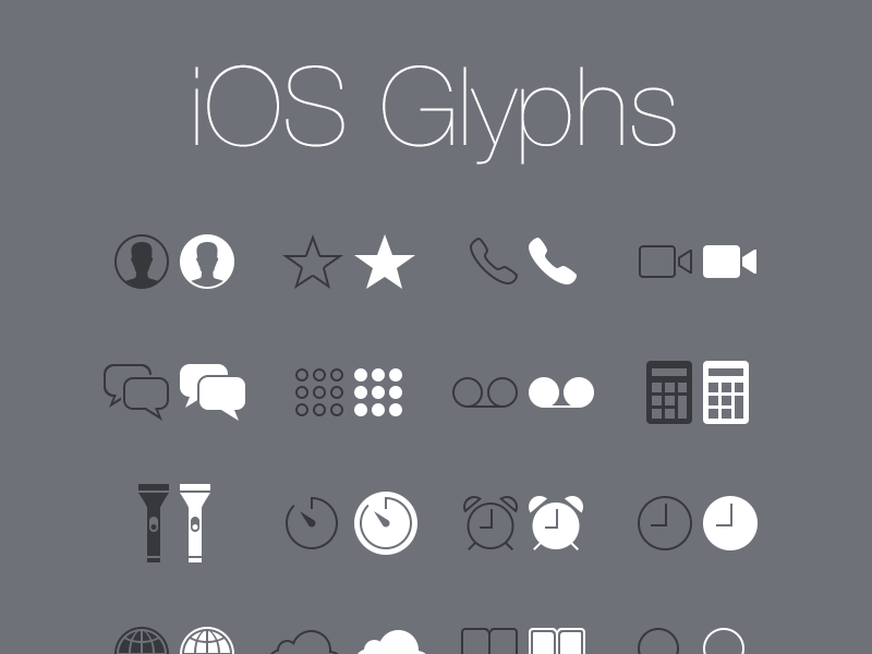 iOS Glyphs