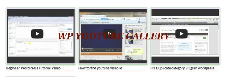 WP Youtube Gallery