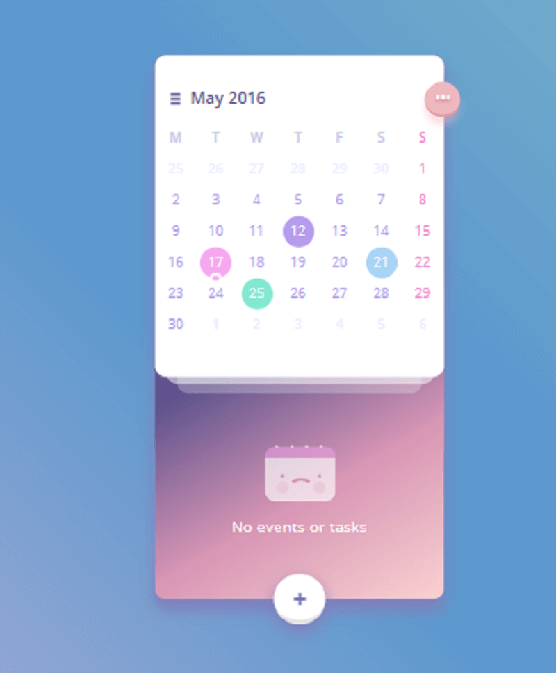 CSS Calendar App 