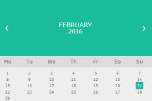 16+Best CSS Calendars 2019 Free HTML Designs