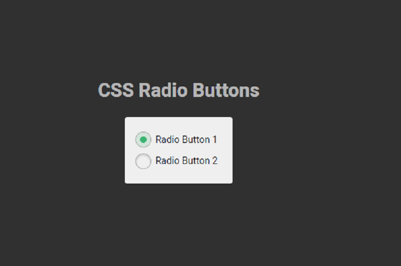 CSS Radio Buttons