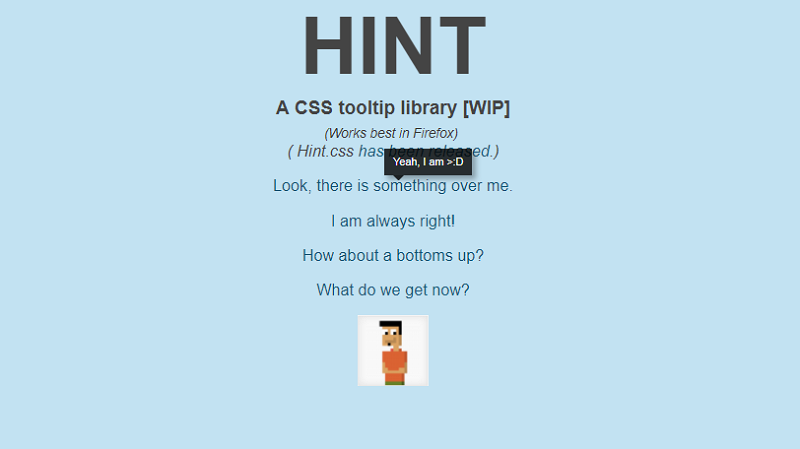 Hint- A CSS Tooltip Library