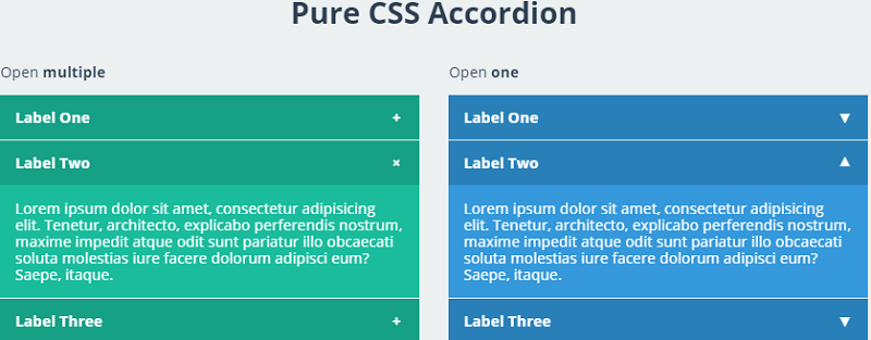 Pure CSS Accordion