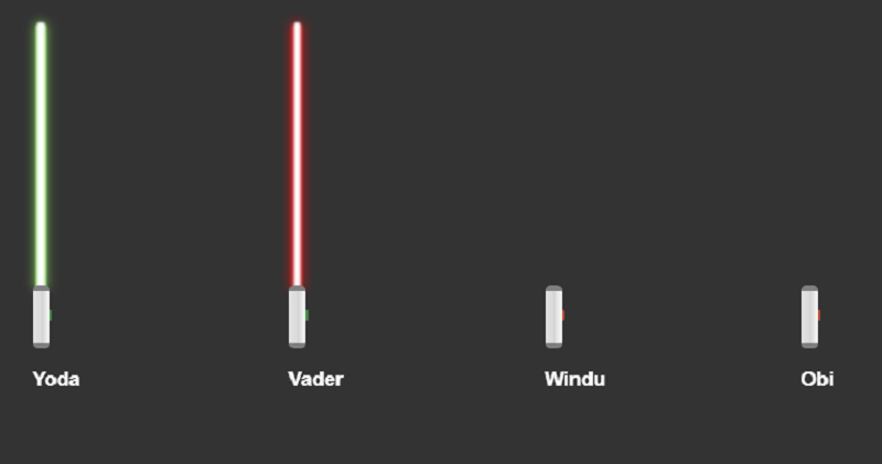Pure CSS3 Star Wars Lightsaber Checkboxes