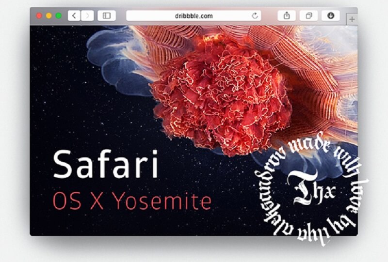 Free .psd Safari Yosemite Browser Mockup