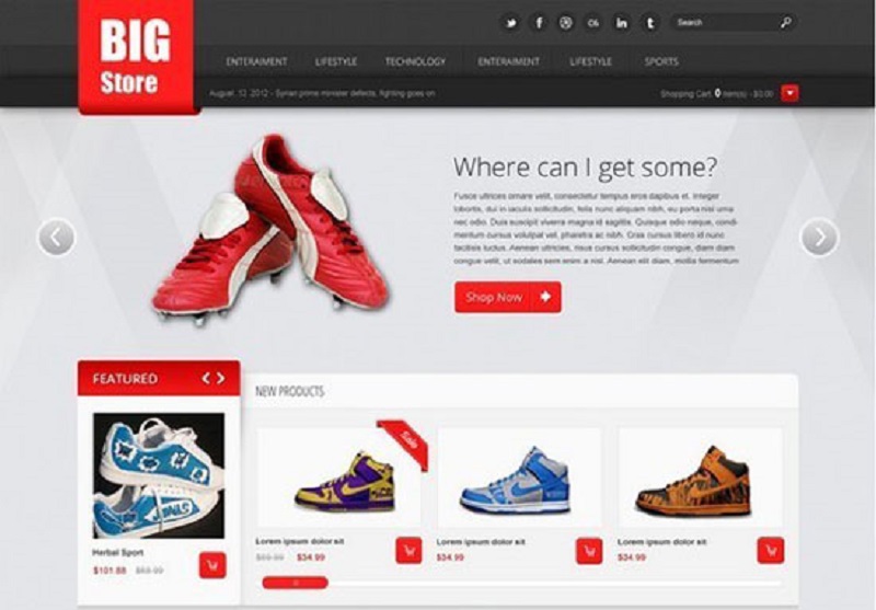 Big Store Free eCommerce Psd Website Template