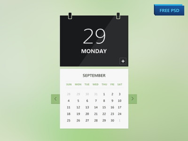 Calendar (PSD freebie!)