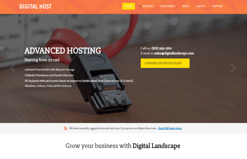 Digital Hosting a Web Hosting Flat Bootstrap Responsive Web Template