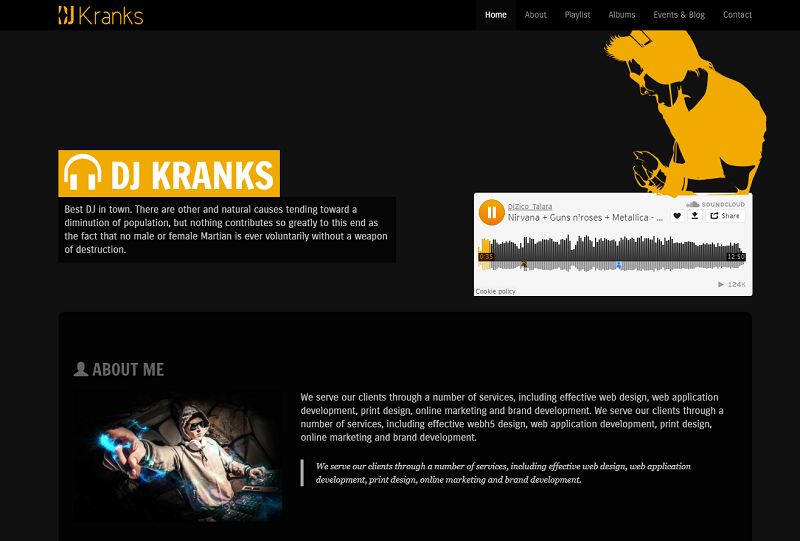 Dj Kranks Free CSS Template