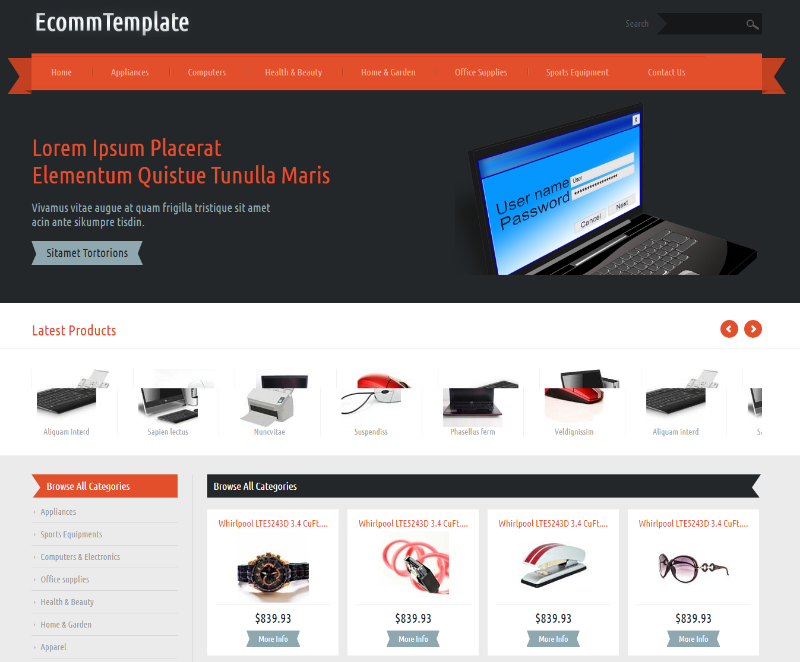 Ecommerce Website Templates Free Download Html With Css Of Free Psd 