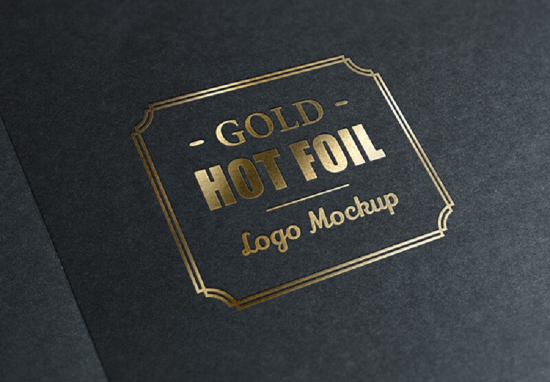 Gold Stamping Logo MockUp