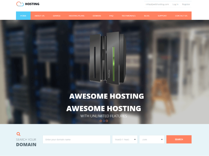 Hosting a Web Hosting Flat Bootstrap Responsive Web Template