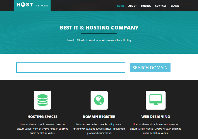 IT Host Free CSS Template