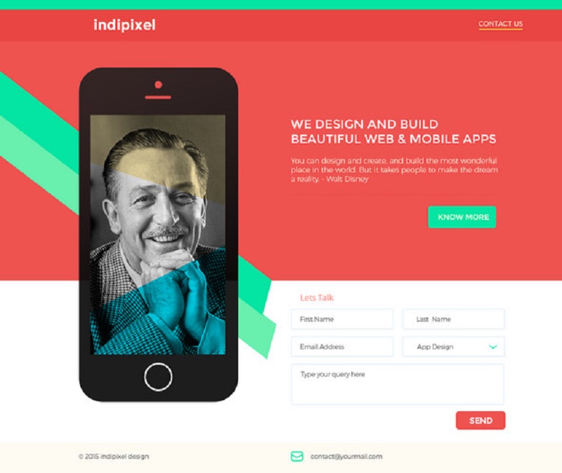 Indipixel - Free Landing Page Template