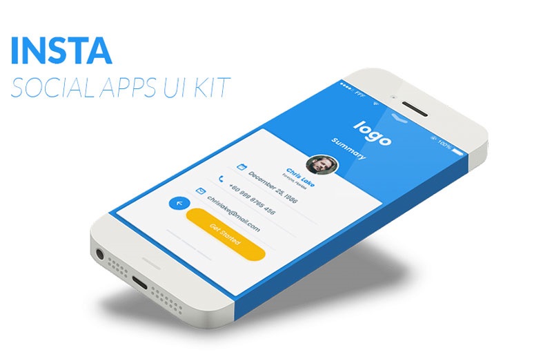 Insta Mobile Apps Free UI Kit