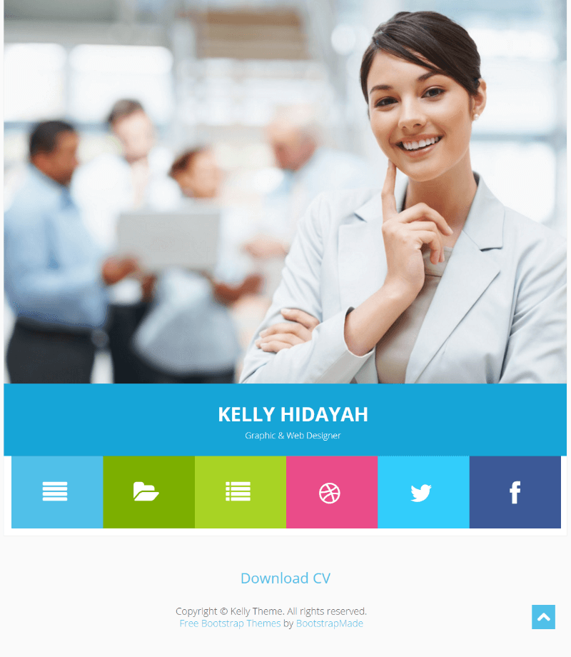 Kelly – Free Bootstrap CV Resume HTML Template