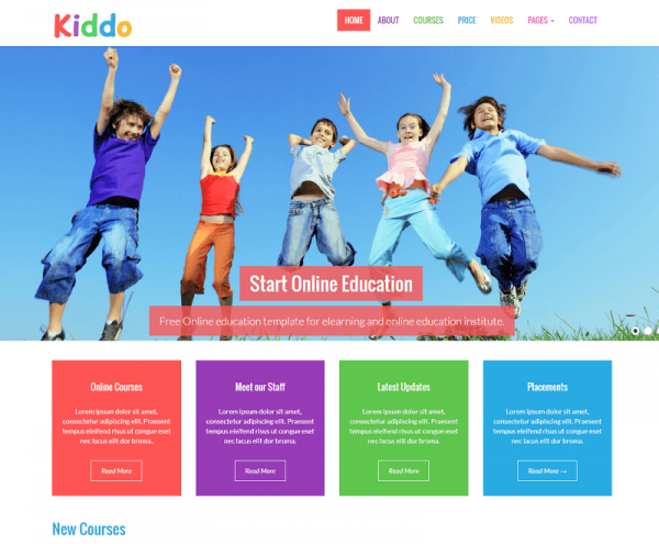 html code to make a school website