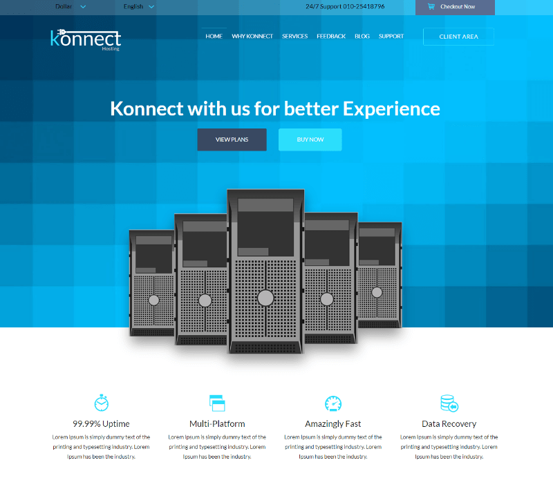 Konnect a Web Hosting Flat Bootstrap Responsive Web Template