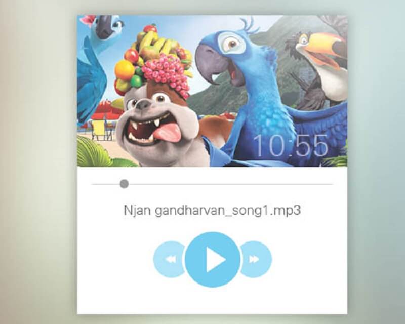 Minimal Music Player UI Design PSD