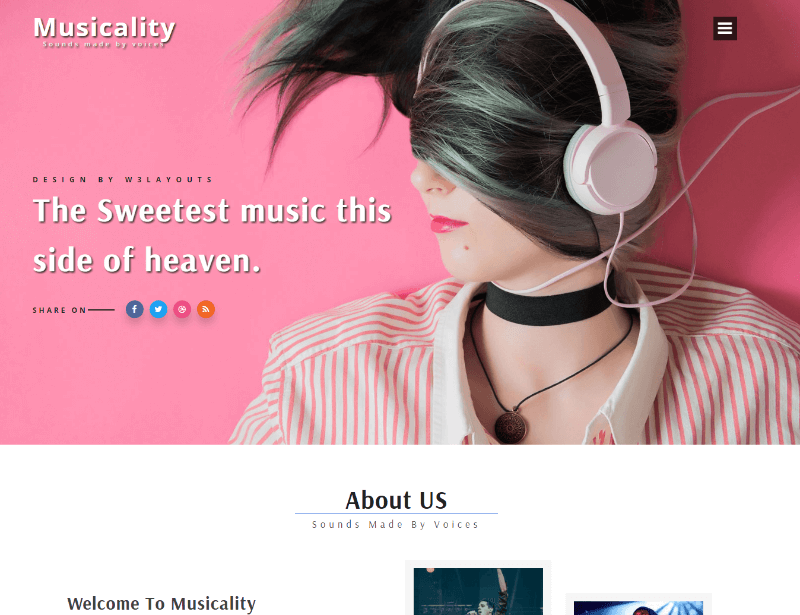 Musicality an Entertainment Category Bootstrap Responsive Web Template