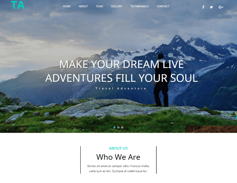 Travel Adventure a Travel Category Bootstrap Responsive Web Template