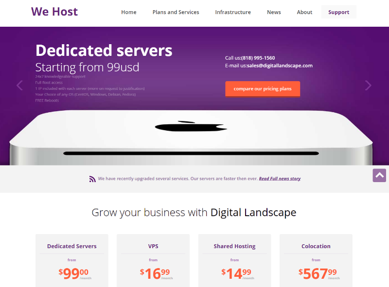 We Host a Web Hosting Flat Bootstrap Responsive Web Template